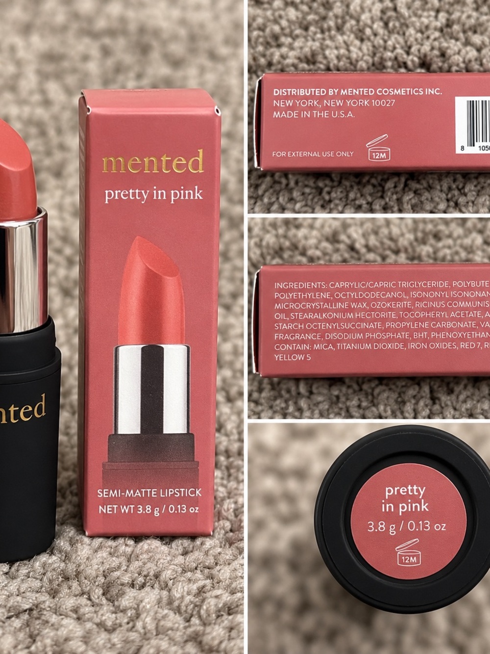 Mented Pretty in Pink Semi-Matte Lipstick